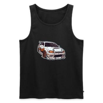 Auto - Illustration - Männer Premium Bio Tank Top - Schwarz - Vorne - AI Model Male 178 light (178cm)