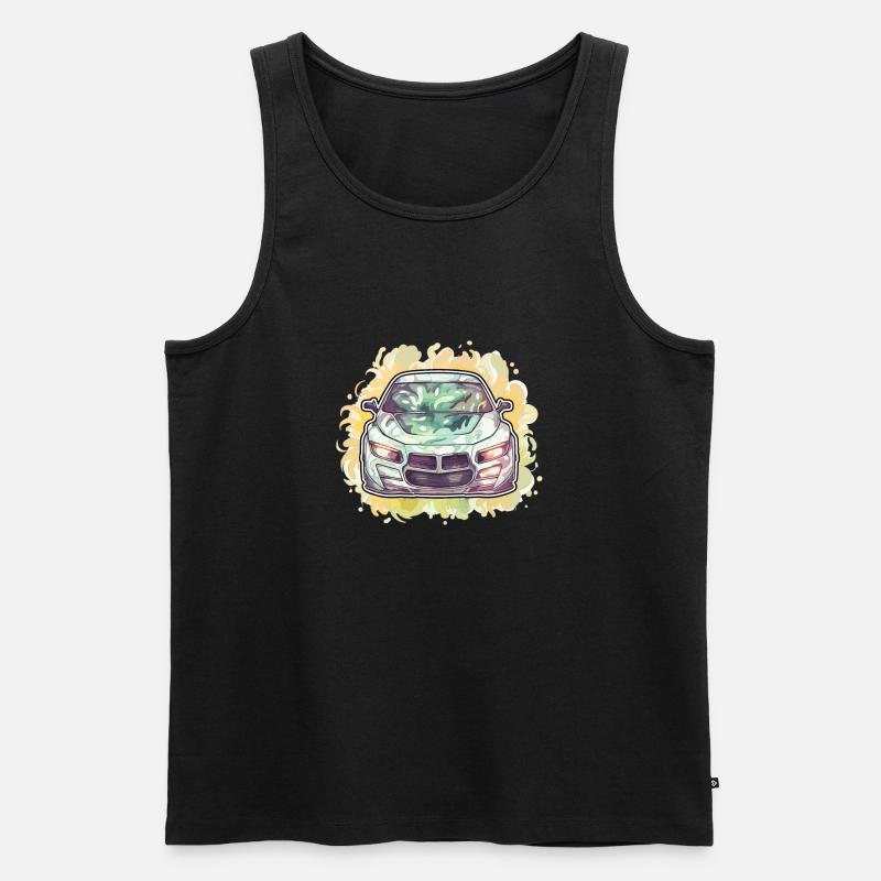 Auto - Illustration - Männer Premium Bio Tank Top - Schwarz