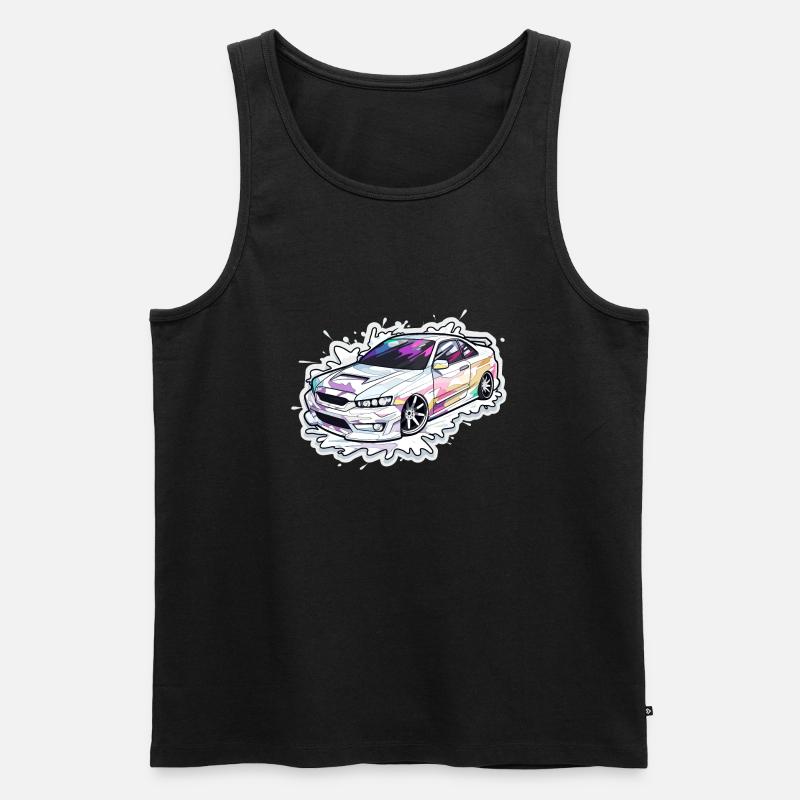 Auto - Illustration - Männer Premium Bio Tank Top - Schwarz