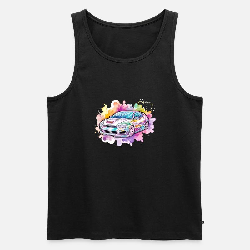 Auto - Illustration - Männer Premium Bio Tank Top - Schwarz