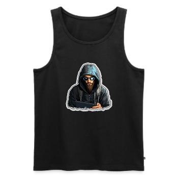 Ethical Hacker - Illustration - Männer Premium Bio Tank Top - Schwarz - Vorne - Michal (187cm)