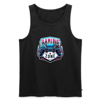 Gaming Zone - Controller Illustration - Männer Premium Bio Tank Top - Schwarz - Vorne - AI Model Male 178 light (178cm)