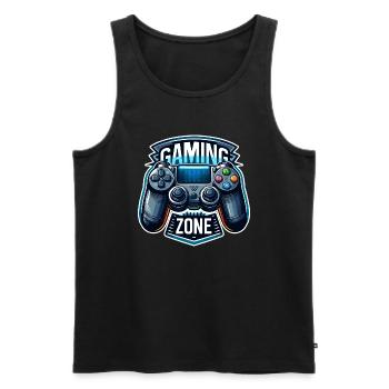 Gaming Zone - Controller Illustration - Männer Premium Bio Tank Top - Schwarz - Vorne - AI Model Male 178 light (178cm)