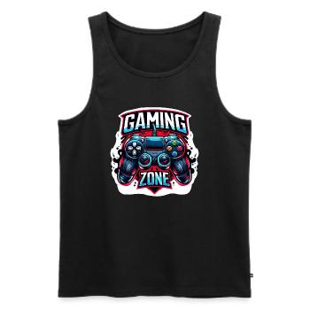 Gaming Zone - Controller Illustration - Männer Premium Bio Tank Top - Schwarz - Vorne - AI Model Male 178 light (178cm)