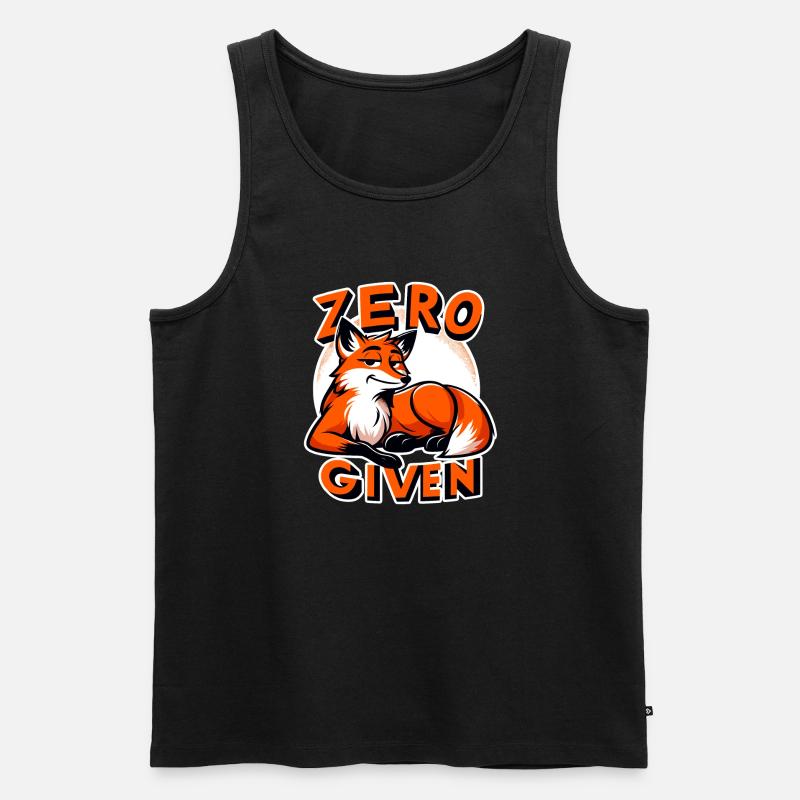 Zero Given - Fuchs Illustration - Männer Premium Bio Tank Top - Schwarz