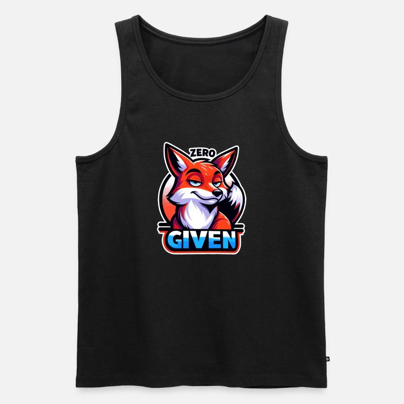 Zero Given - Fuchs Illustration - Männer Premium Bio Tank Top - Schwarz