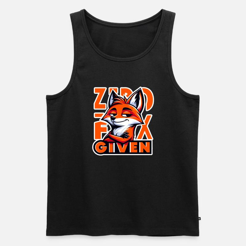 Zero Given - Fox Illustration - Men's Premium Organic Tank Top - black
