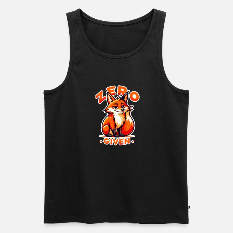 Zero Given - Fuchs Illustration - Männer Premium Bio Tank Top - Schwarz