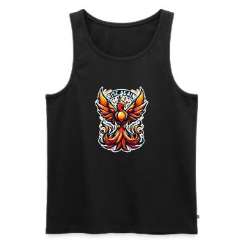 Rise Again - Phoenix Illustration - Men's Premium Organic Tank Top - black - Front - AI Model Male 178 light (178cm)