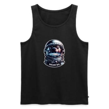 Dream Big - Astronaut Illustration - Männer Premium Bio Tank Top - Schwarz - Vorne - Michal (187cm)