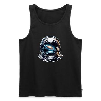 Dream Big - Astronaut Illustration - Männer Premium Bio Tank Top - Schwarz - Vorne - Michal (187cm)