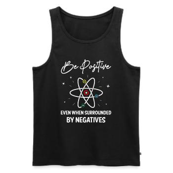 Be Positive Science - Men's Premium Organic Tank Top - black - Front - Michal (187cm)