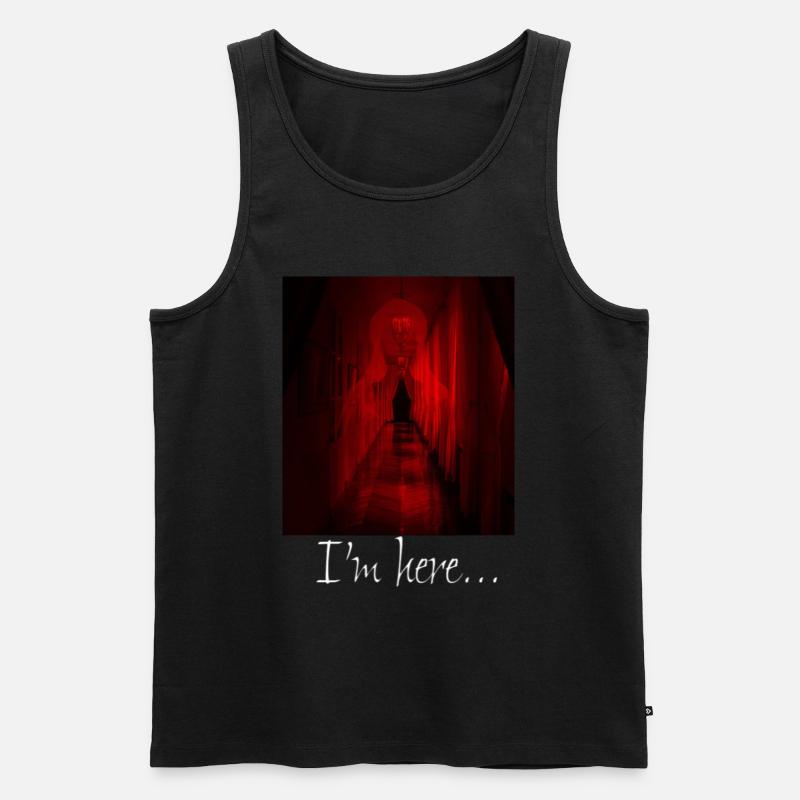 Roter Geist - Männer Premium Bio Tank Top - Schwarz