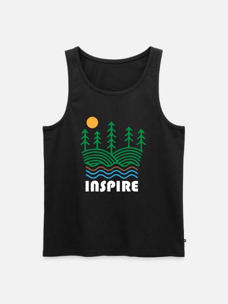 Trees Land Water Inspire Nature - Men's Premium Organic Tank Top - black