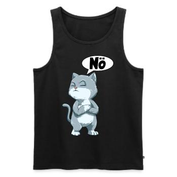 Nö Katze Kater für alle Katzenbesitzer - Männer Premium Bio Tank Top - Schwarz - Vorne - Michal (187cm)