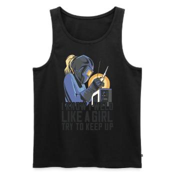 Welder Mama for welders and - Men's Premium Organic Tank Top - black - Front - Michal (187cm)