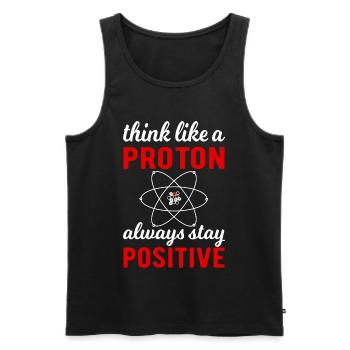 Think like a Proton - always stay positive! - Männer Premium Bio Tank Top - Schwarz - Vorne - AI Model Male 178 light (178cm)