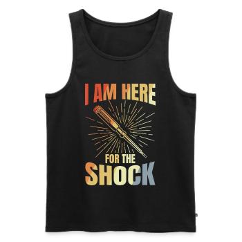 Elektroingenieur Spruch - Männer Premium Bio Tank Top - Schwarz - Vorne - Michal (187cm)