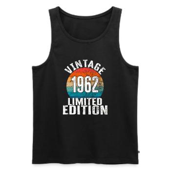 Année de naissance 1962 Vintage Limited Edition Retro - Débardeur bio Premium Homme - noir - Devant - Michal (187cm)