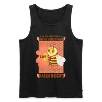 Kleine süße Honigbiene - Männer Premium Bio Tank Top - Schwarz - Vorne - Michal (187cm)