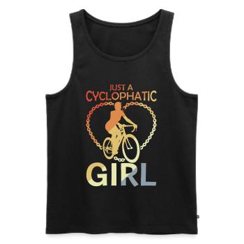 Fille de vélo - Débardeur bio Premium Homme - noir - Devant - Michal (187cm)