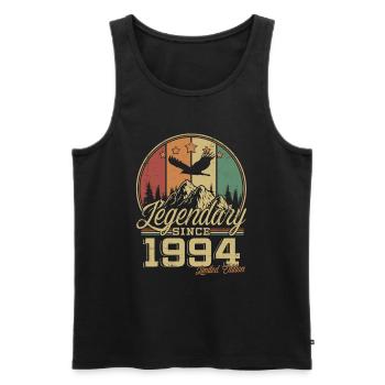 Legendary Since 1994 Vintage Birthday Gift - Men's Premium Organic Tank Top - black - Front - AI Model Male 178 light (178cm)