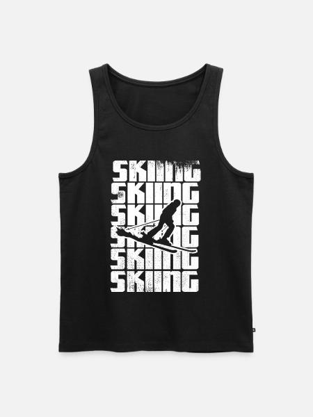 Funny skier - Men's Premium Organic Tank Top - black