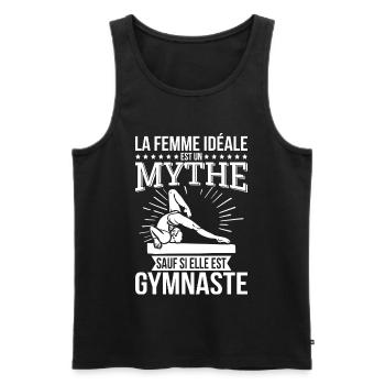 The ideal woman, a myth unless she is a gymnast - Men's Premium Organic Tank Top - black - Front - AI Model Male 178 light (178cm)