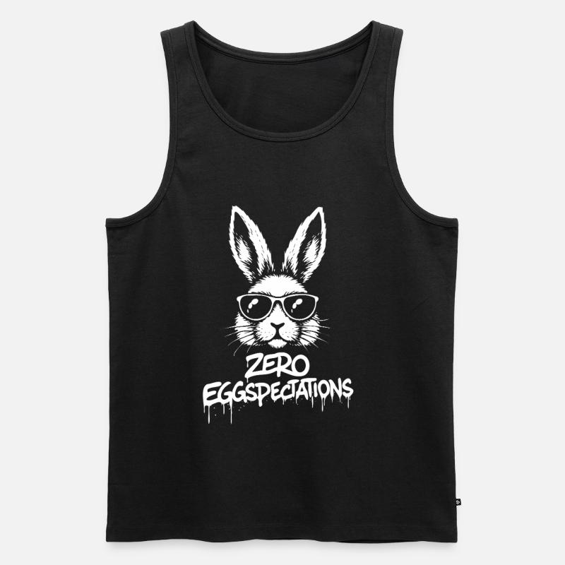 Zero Eggspectations - Männer Premium Bio Tank Top - Schwarz