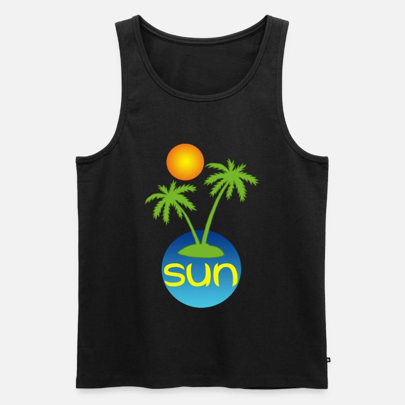 Paradies in der Sonne - Männer Premium Bio Tank Top - Schwarz