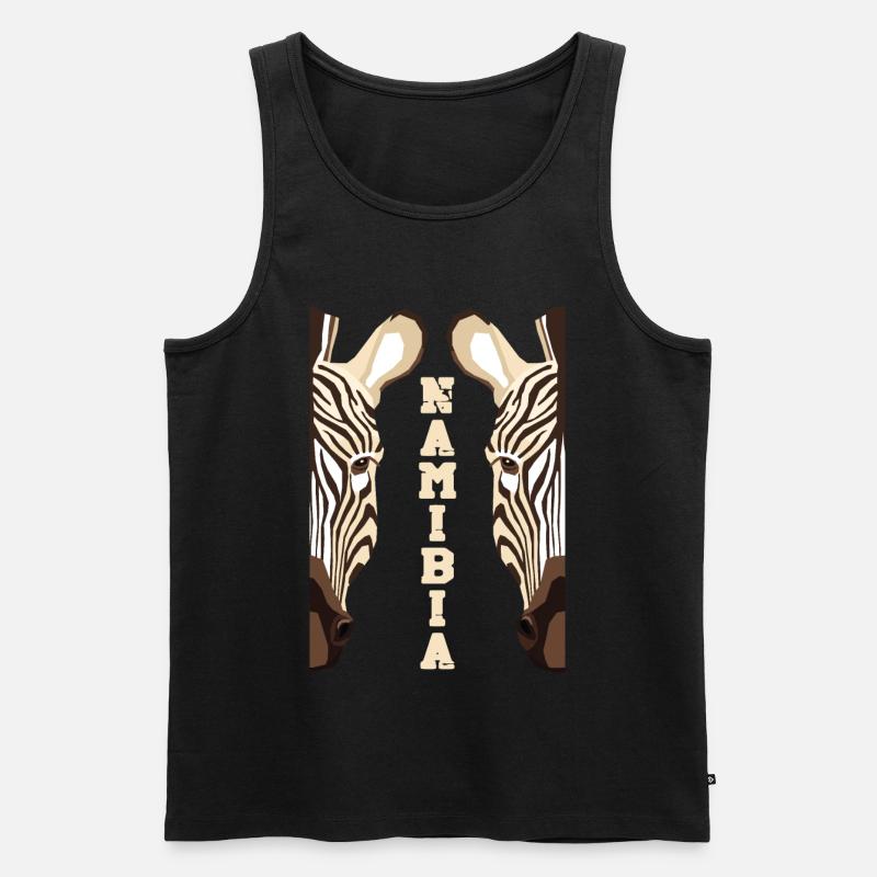 Namibia Afrika Shirt Geschenkidee - Männer Premium Bio Tank Top - Schwarz