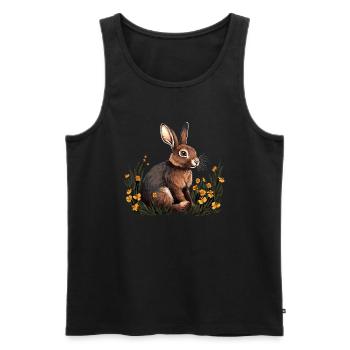 Lapin Lapin - Débardeur bio Premium Homme - noir - Devant - AI Model Male 178 light (178cm)