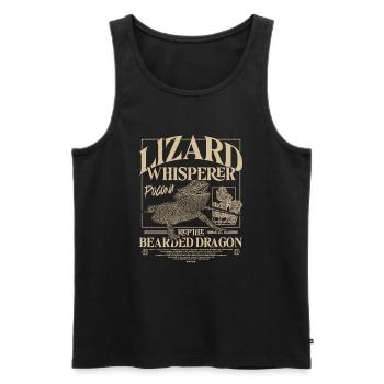 Bartagame Bartagamen Echsenflüsterer - Männer Premium Bio Tank Top - Schwarz - Vorne - AI Model Male 178 light (178cm)