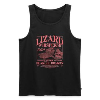 Bearded Dragons, Bearded Dragons, Lizard Whisperers - Men's Premium Organic Tank Top - black - Front - AI Model Male 178 light (178cm)