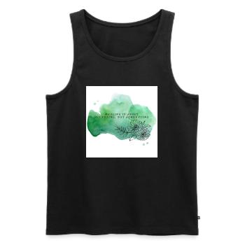 Watercolor Quotes III - Männer Premium Bio Tank Top - Schwarz - Vorne - Michal (187cm)