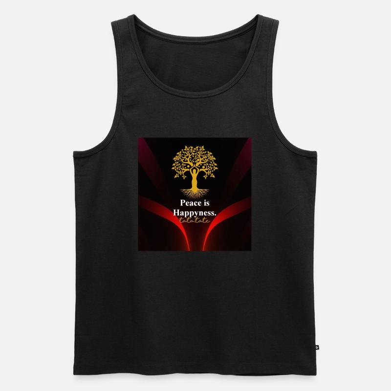 Tree. tata.b.tate - Männer Premium Bio Tank Top - Schwarz
