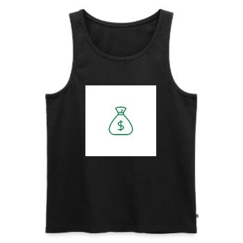 Geldbeutel Design (Print) Herren/Damen/Kinder/Baby - Männer Premium Bio Tank Top - Schwarz - Vorne - AI Model Male 178 light (178cm)