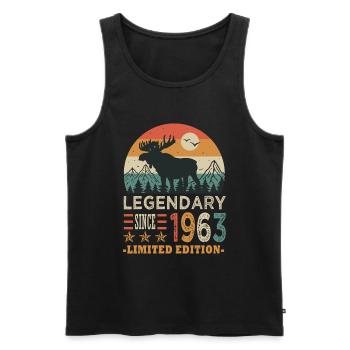 1963 legendary anniversary 60 years - Men's Premium Organic Tank Top - black - Front - Michal (187cm)