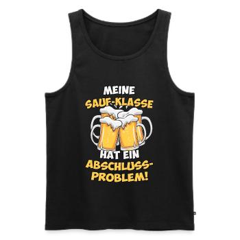 Abschluss Klasse Saufen Problem Bier - Männer Premium Bio Tank Top - Schwarz - Vorne - Michal (187cm)