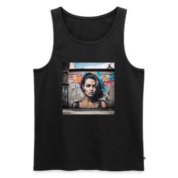 Femme Artistry - Männer Premium Bio Tank Top - Schwarz - Vorne - Michal (187cm)