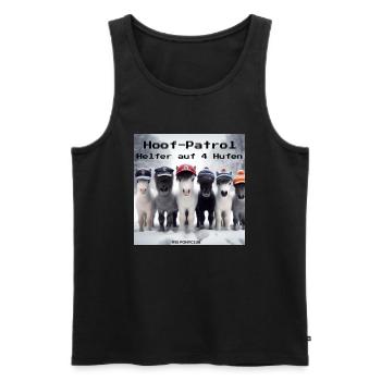 HOOF PATROL - Männer Premium Bio Tank Top - Schwarz - Vorne - Michal (187cm)