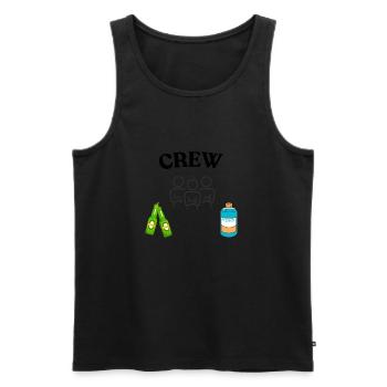Bachelor party crew, celebrate, best man - Men's Premium Organic Tank Top - black - Front - AI Model Male 178 light (178cm)