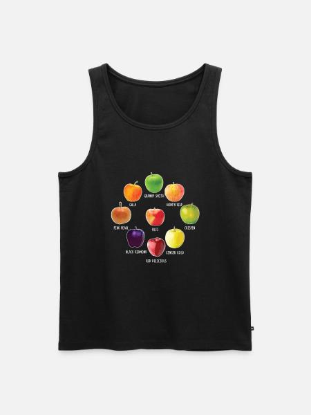 Apple Varieties Different Apples Realistic Apple - Men's Premium Organic Tank Top - black
