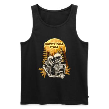 Halloween Pumpkin Horror - Men's Premium Organic Tank Top - black - Front - Michal (187cm)