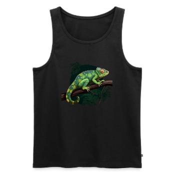 Chameleon Branch Reptiles - Men's Premium Organic Tank Top - black - Front - Michal (187cm)