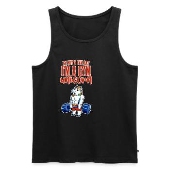 I'm Not A Gym Rat I'm A Gym Unicorn 4 - Men's Premium Organic Tank Top - black - Front - AI Model Male 178 light (178cm)