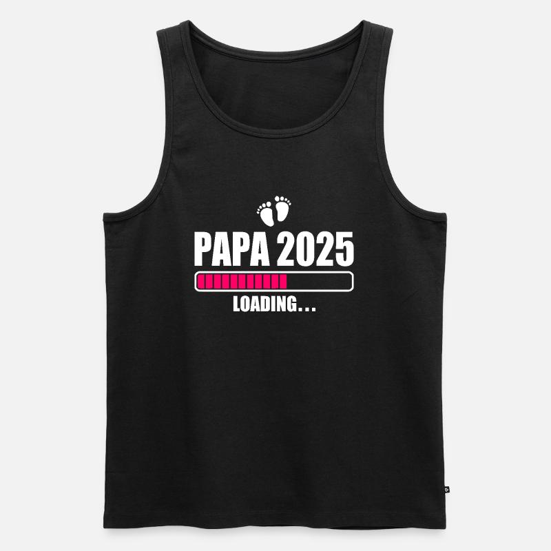 Papa 2025 - Männer Premium Bio Tank Top - Schwarz
