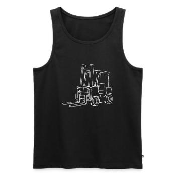 Les chariots élévateurs entraînent des enfants - Débardeur bio Premium Homme - noir - Devant - Michal (187cm)