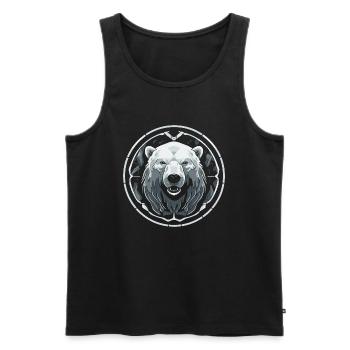 Polar bear - Men's Premium Organic Tank Top - black - Front - Michal (187cm)