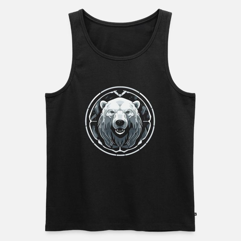 Eisbär - Männer Premium Bio Tank Top - Schwarz